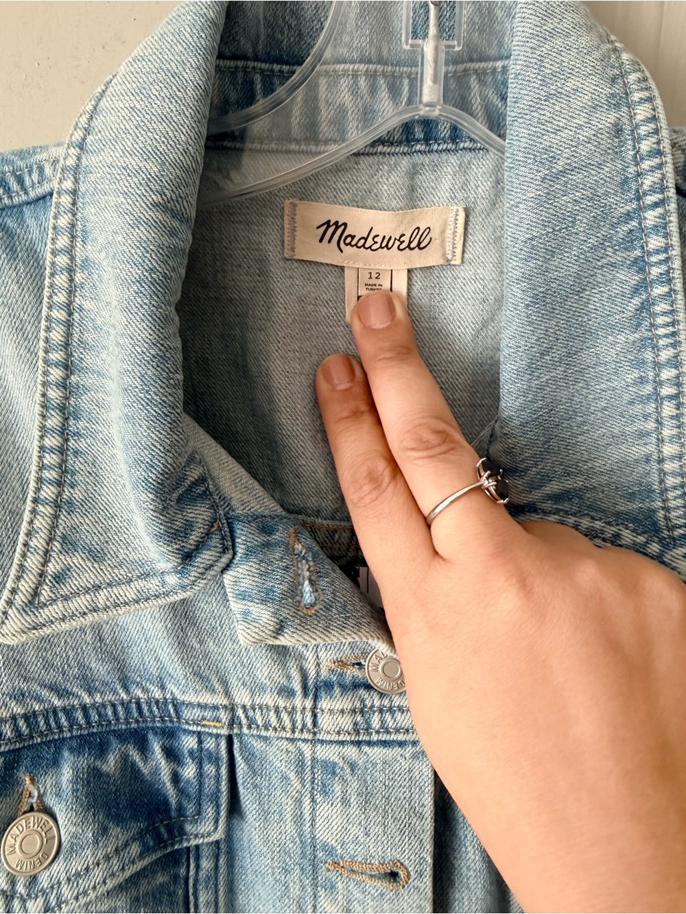 Madewell Denim Cap-Sleeve Shirtdress in Aquino Wash 100% Cotton - Picture 7 of 8